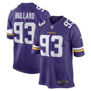 Men’s Minnesota Vikings Jonathan Bullard Nike Purple Game Player Jersey