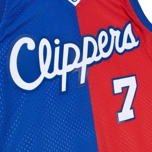 Men’s LA Clippers Lamar Odom Mitchell & Ness Royal/Red Hardwood Classics 2000/01 Split Swingman Jersey