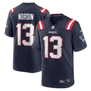 Men’s New England Patriots Quinn Nordin Nike Navy Game Player Jersey