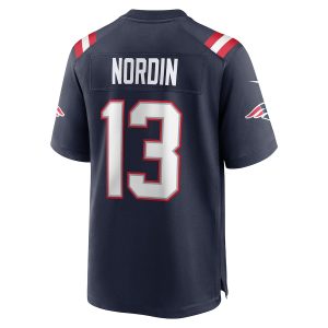 Men’s New England Patriots Quinn Nordin Nike Navy Game Player Jersey
