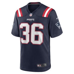 Men’s New England Patriots Kevin Harris Nike Navy Game Player Jersey