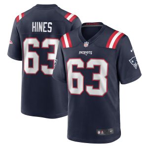 Men’s New England Patriots Chasen Hines Nike Navy Game Player Jersey