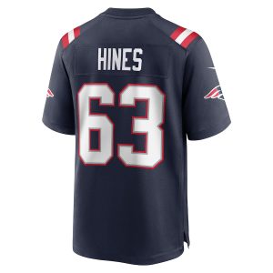 Men’s New England Patriots Chasen Hines Nike Navy Game Player Jersey