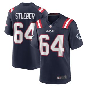 Men’s New England Patriots Andrew Stueber Nike Navy Game Player Jersey