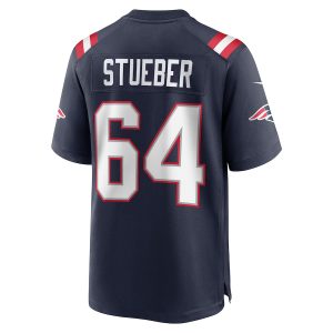 Men’s New England Patriots Andrew Stueber Nike Navy Game Player Jersey