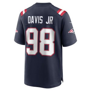 Men’s New England Patriots Carl Davis Jr. Nike Navy Game Player Jersey
