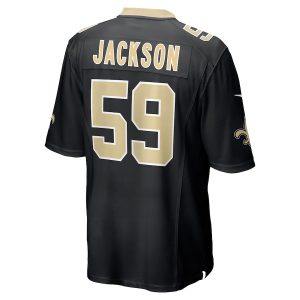 Men’s New Orleans Saints Jordan Jackson Nike Black Game Player Jersey