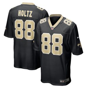 Men’s New Orleans Saints J.P. Holtz Nike Black Game Player Jersey