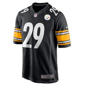 Men’s Pittsburgh Steelers Levi Wallace Nike Black Game Player Jersey