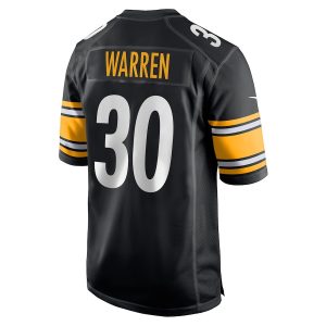 Men’s Pittsburgh Steelers Jaylen Warren Nike Black Game Player Jersey