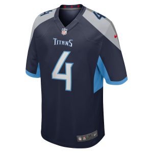 Men’s Tennessee Titans Ryan Stonehouse Nike Navy Game Player Jersey