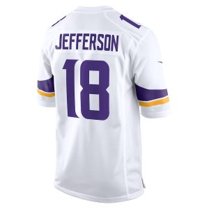 Men’s Minnesota Vikings Justin Jefferson Nike White Game Player Jersey