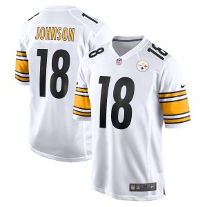 Men’s Pittsburgh Steelers Diontae Johnson Nike White Game Player Jersey
