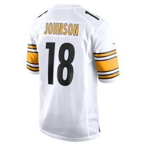 Men’s Pittsburgh Steelers Diontae Johnson Nike White Game Player Jersey