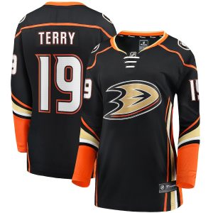 Women’s Anaheim Ducks Troy Terry Fanatics Branded Black Home Team Breakaway Player Jersey