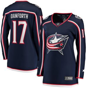 Women’s Columbus Blue Jackets Justin Danforth Fanatics Branded Navy Home Breakaway Player Jersey