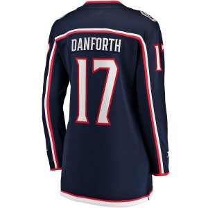 Women’s Columbus Blue Jackets Justin Danforth Fanatics Branded Navy Home Breakaway Player Jersey