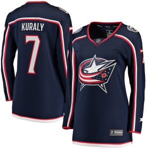 Women’s Columbus Blue Jackets Sean Kuraly Fanatics Branded Navy Home Breakaway Player Jersey