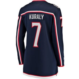 Women’s Columbus Blue Jackets Sean Kuraly Fanatics Branded Navy Home Breakaway Player Jersey