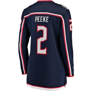 Women’s Columbus Blue Jackets Andrew Peeke Fanatics Branded Navy Home Breakaway Player Jersey