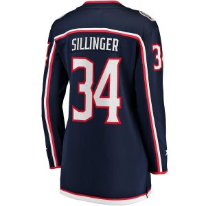 Women’s Columbus Blue Jackets Cole Sillinger Fanatics Branded Navy Home Breakaway Player Jersey