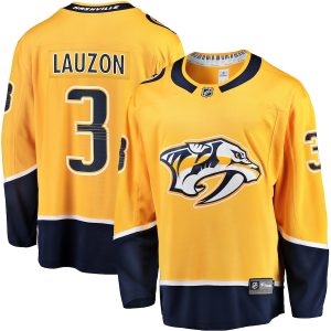 Men’s Nashville Predators Jeremy Lauzon Fanatics Branded Gold Home Breakaway Player Jersey