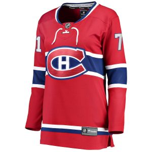 Women’s Montreal Canadiens Jake Evans Fanatics Branded Red Home Breakaway Player Jersey