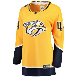 Women’s Nashville Predators Kiefer Sherwood Fanatics Branded Gold Home Breakaway Player Jersey