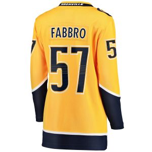 Women’s Nashville Predators Dante Fabbro Fanatics Branded Gold Home Breakaway Player Jersey