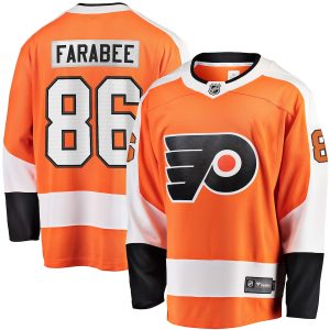 Men’s Philadelphia Flyers Joel Farabee Fanatics Branded Orange Home Team Breakaway Player Jersey