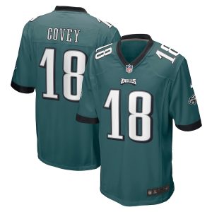 Men’s Philadelphia Eagles Britain Covey Nike Midnight Green Home Game Player Jersey