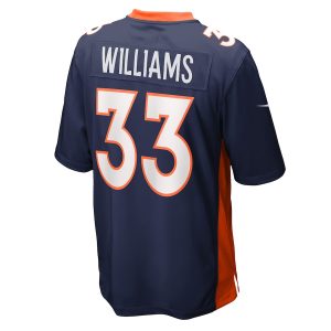 Men’s Denver Broncos Javonte Williams Nike Navy Home Game Player Jersey