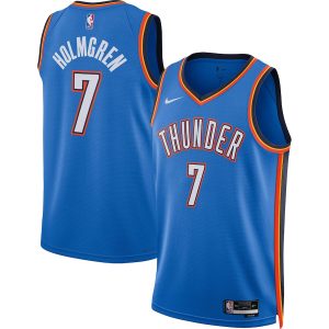 Unisex Oklahoma City Thunder Chet Holmgren Nike Blue 2022 NBA Draft First Round Pick Player Swingman Jersey – Icon Edition