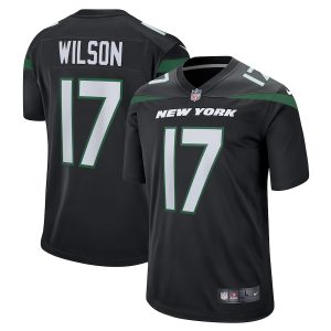Men’s New York Jets Garrett Wilson Nike Stealth Black Alternate Game Player Jersey