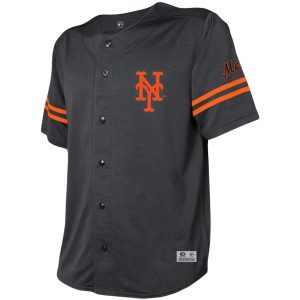 Men’s New York Mets Stitches Black Team Fashion Jersey