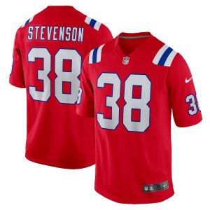 Men’s New England Patriots Rhamondre Stevenson Nike Red Alternate Game Player Jersey