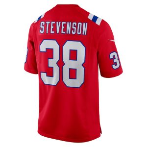 Men’s New England Patriots Rhamondre Stevenson Nike Red Alternate Game Player Jersey