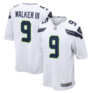Men’s Seattle Seahawks Kenneth Walker III Nike White Away Game Player Jersey