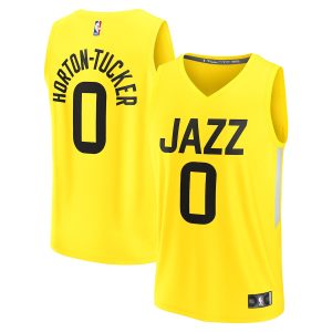 Men’s Utah Jazz Talen Horton-Tucker Fanatics Branded Yellow Fast Break Replica Player Jersey – Icon Edition