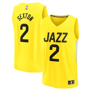 Men’s Utah Jazz Collin Sexton Fanatics Branded Yellow Fast Break Replica Player Jersey – Icon Edition