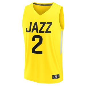 Men’s Utah Jazz Collin Sexton Fanatics Branded Yellow Fast Break Replica Player Jersey – Icon Edition