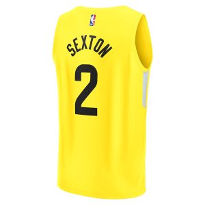 Men’s Utah Jazz Collin Sexton Fanatics Branded Yellow Fast Break Replica Player Jersey – Icon Edition