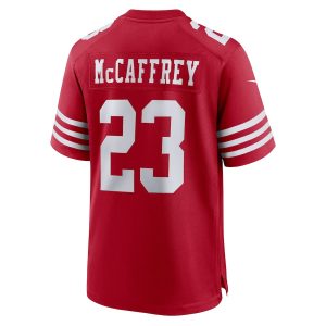 Men’s San Francisco 49ers Christian McCaffrey Nike Scarlet Game Player Jersey