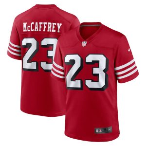 Men’s San Francisco 49ers Christian McCaffrey Nike Scarlet Alternate Game Player Jersey
