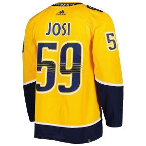 Men’s Nashville Predators Roman Josi adidas Gold Primegreen Authentic Player Jersey