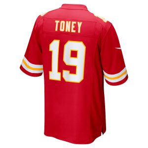 Men’s Kansas City Chiefs Kadarius Toney Nike Red Game Player Jersey