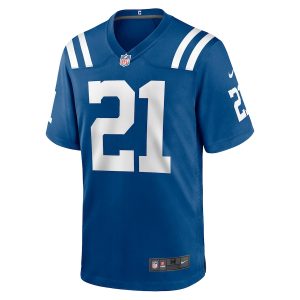 Men’s Indianapolis Colts Zack Moss Nike Royal Game Player Jersey