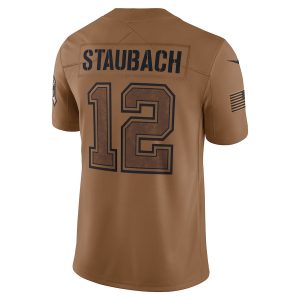 Men’s Dallas Cowboys Roger Staubach Nike Brown 2023 Salute To Service Retired Player Limited Jersey