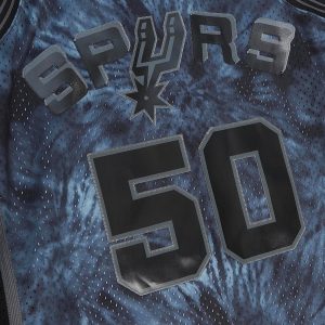 Men’s San Antonio Spurs David Robinson Mitchell & Ness Black Hardwood Classics 1998/99 Tie-Dye Swingman Jersey