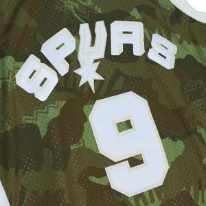 Men’s San Antonio Spurs Tony Parker Mitchell & Ness Camo Hardwood Classics 2000/01 Ghost Green Swingman Jersey